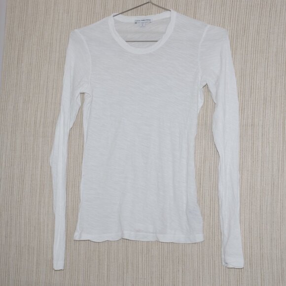 Standard James Perse estilo WUA 3361 tee white crew neck long sleeve tee Size: 0 - Picture 4 of 7